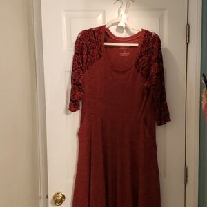 Dark red torrid dress